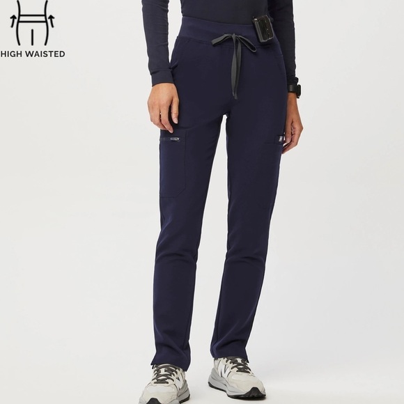 Figs Pants - FIGS High Waisted Yola Scrub Pants in Navy | Size M/P